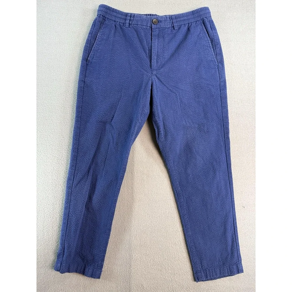 Banana Republic Pants Mens 32x30 Blue Athletic Fit Textured Chino Casual